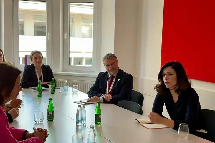 Sabine Ćudić i Tanje Fajon sastanak