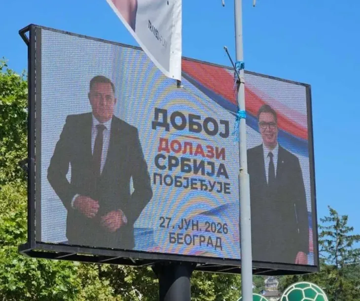 Dodik bilbord pozov na miting vucica