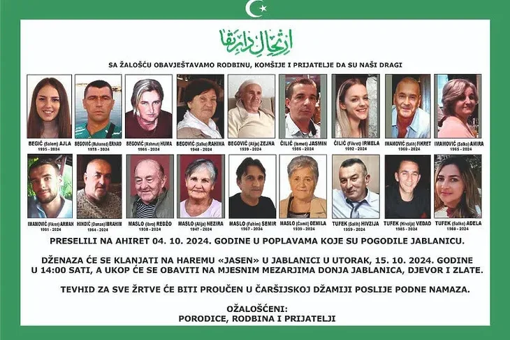 Kolektivna dženaza-namaz žrtvama poplava u Donjoj Jablanici