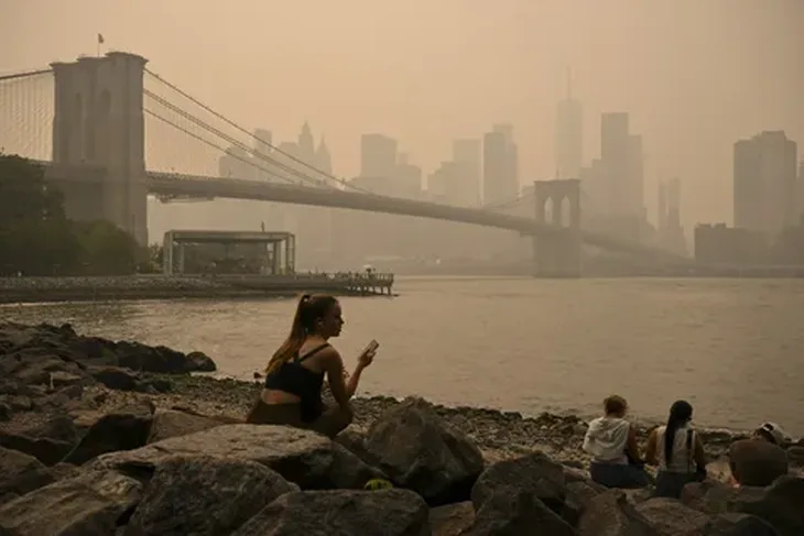 New York zagađen zrak požar