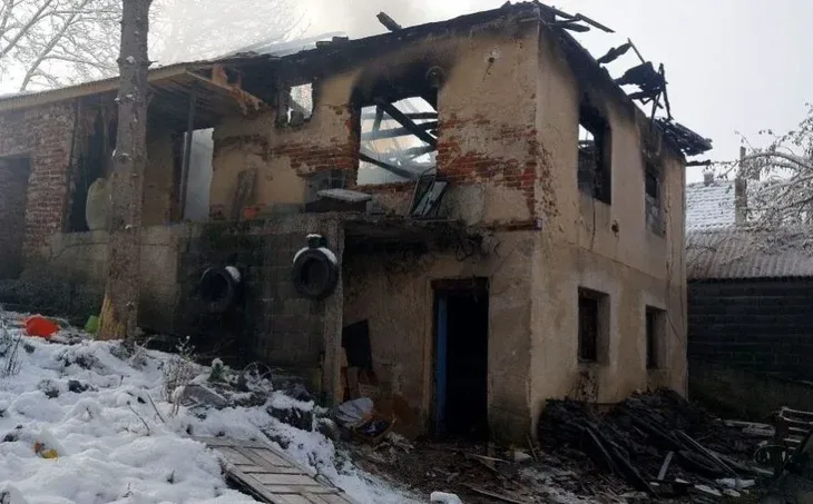 Travnik požar farma pilići