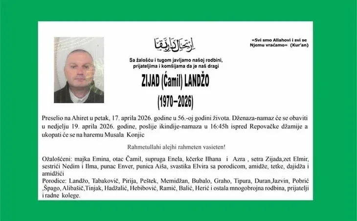 Zijad Landžo dženaza