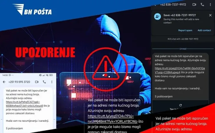 BH pošta lažne poruke