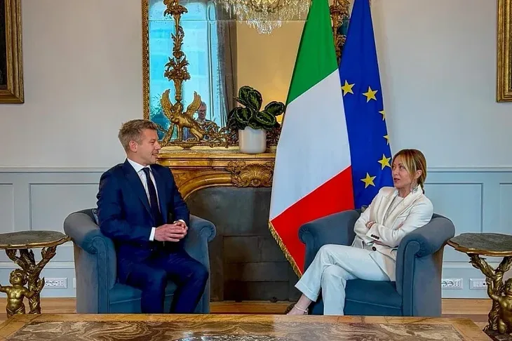 Peter Magyar i Giorgia Meloni
