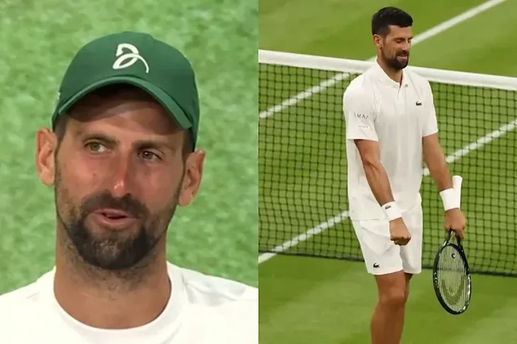 Wimbledon Novak Đoković  Novak Dokovic pumpao nakon pobjede na startu Wimbledona