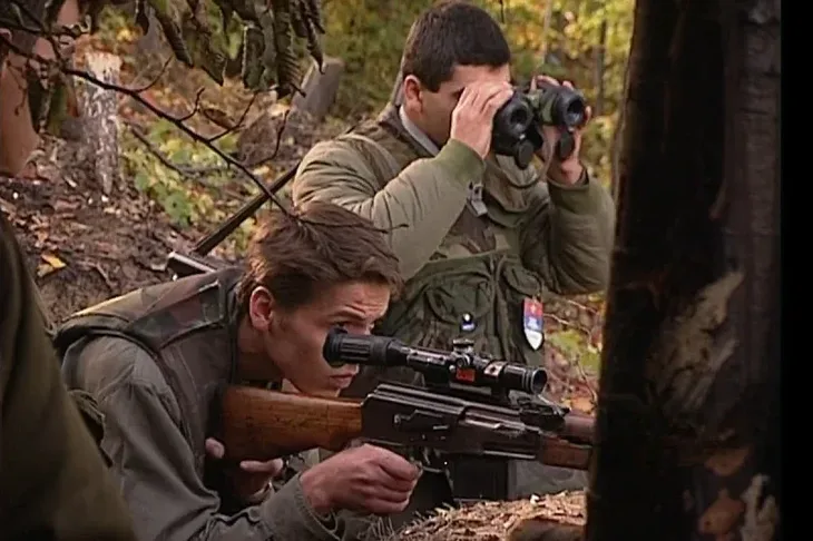 Sarajevo safari Položaji srpskih snajperista kod Vogošće 1992. godine (Screenshot: Youtube)