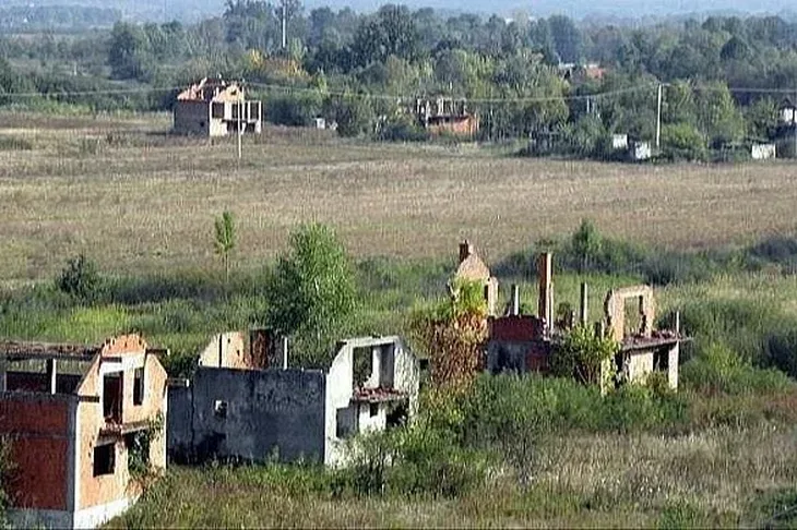 Selo Brisevo nakon razaranja