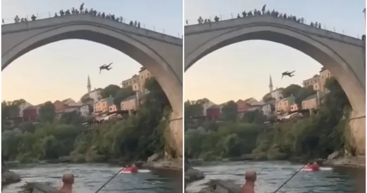 Turista skocio sa Starog mosta gradani ga napali