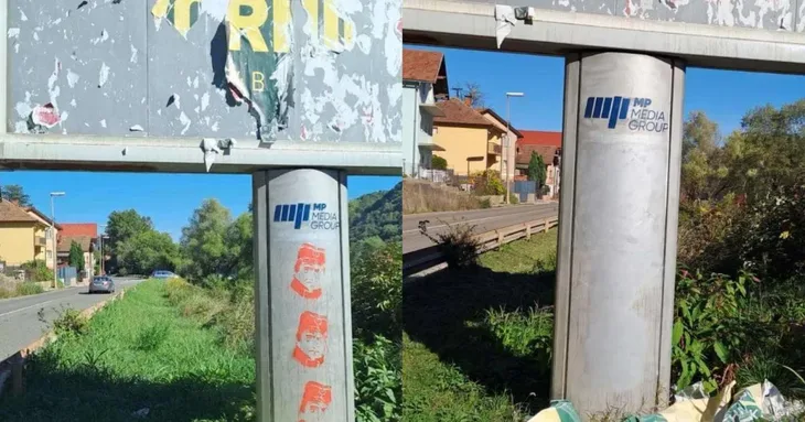 Zvornik Uklonjeni grafiti sa likom ratka Mladića u Zvorniku