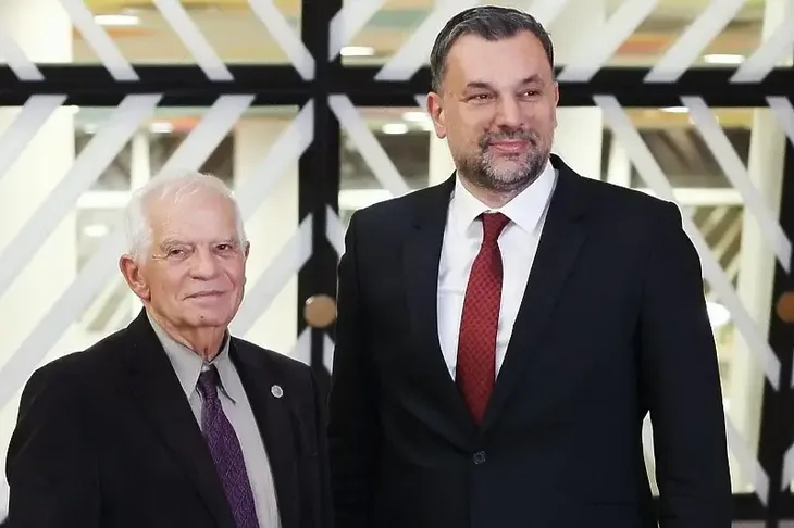 Josep Borrell i Elmedin Konaković prije sastanka u Briselu