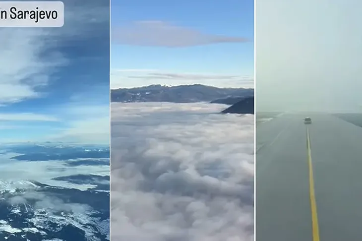 slijetanje na sarajevski aerodrom Screenshot/Instagram