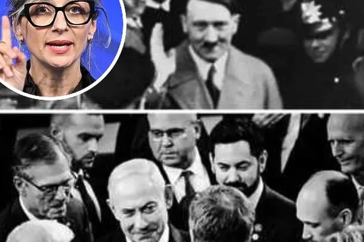 Francesca Albanese  Benjamin Netanyahu Adolf Hitler