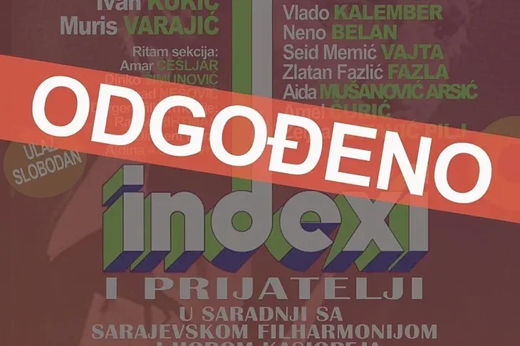 Koncert Indexi i prijatelji odgođen zbog sigurnosne situacije u Skenderiji