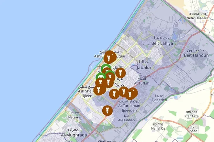 Gaza mapa