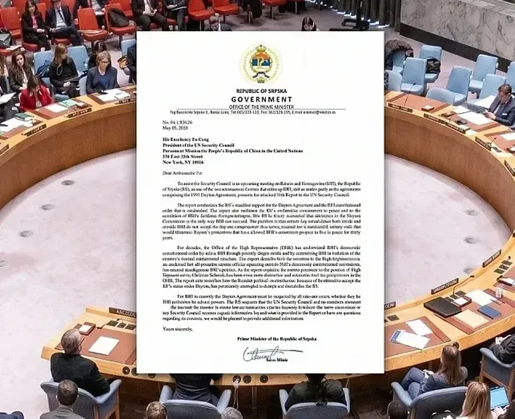 Izvjestaj Vlade RS a poslan Vijecu sigurnosti 1