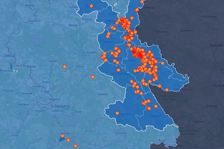 Mapa genocida genocid u Srebrenici