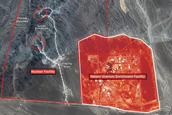 Nuklearne fabrike Natanz i planine Pickaxe u blizini Natanza Iran