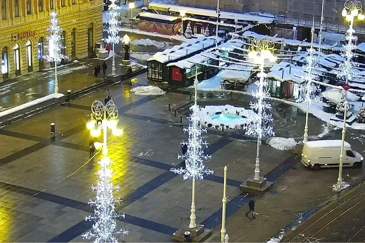 Zagreb Trg bana Josipa Jelacica u srijedu ujutro