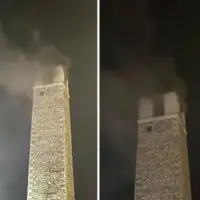 Pljevalja gori sahat kula u Pljevljima