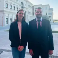 Lana Pudar i ambasador Semir Halilović. Ambasada BiH u Kataru