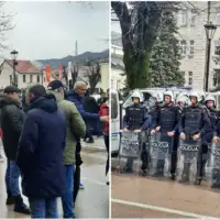 Crna Gora Protesti antena M
