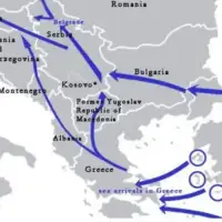 Karta balkanska ruta zena vodila
