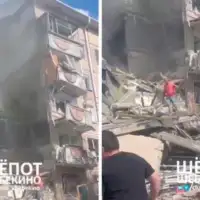 rusija Belgorod pogođrna zgrada