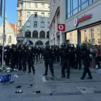 sukob navijaca/ minhen srbija