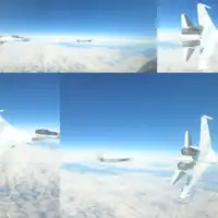 snimak incidenta između američkog F-16C i ruskog Su-35 iznad Aljaske
