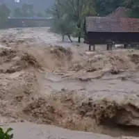 fojnica poplava Rijeka Fojnica u naselju Buci/Screenshot