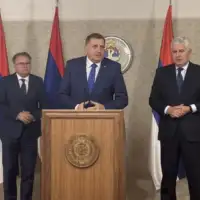 Milorad Dodik Dragan Covic Nermin Niksic Foto: RTRS