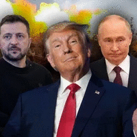 Donald Trump Volodimir Zelensk Vladimir Putin