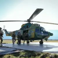 Vjezba Vojni  helikopter u bazi Butmir foto osbih
