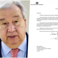 António Guterres Generalni sekretar UN a cestitao Zeljki Cvijanovic Dan nezavisnosti Bi H