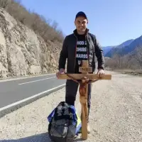 Josip Jelinić na jednoj dionici svog puta Foto: Bljesak.info