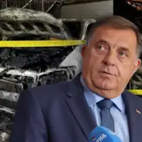Milorad Dodik zapaljeno auto Nebojša Vukanović