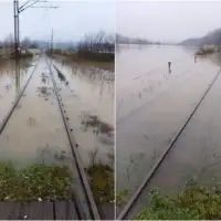 Poplave Prijedor voz pruga