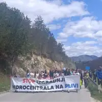 Protesti u Sipovu protiv izgradnje hidroelektrana na Plivi