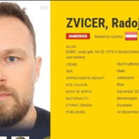 Radoje Zvicer na Interpolovoj crvenoj potjernici