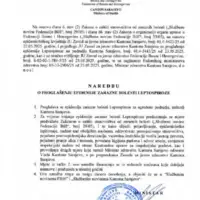 Naredba o proglasenju epidemije