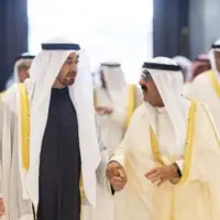Mohammed bin Zayed Al Nahyan i emir Drzave Kuvajt Mishal Al-Ahmad Al-Džabir Al-Sabah
