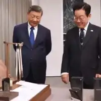 Lee Jae Myung Xi Jinping Kina Južna Koreja mobitele pa se našalili o mogućnosti špijunaže
