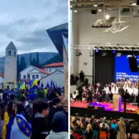 Defile ucenika ulicama Stoca povodom Dana drzavnosti