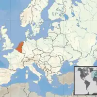 Pozicija potencijalne drzave Beneluksa na karti Evrope