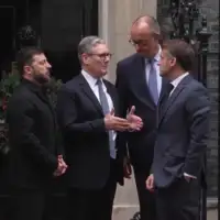 Evropski lideri London Volodimir Zelenski Downing Street
