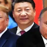 Donald Trump Xi Jinping i Vladimir Putin