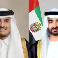 Tamim bin Hamad Al Thani Mohammed bin Zayed Al Nahyan