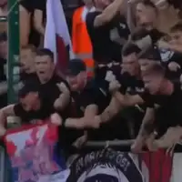 Zastava RS-a na tribini s navijači Spartaka