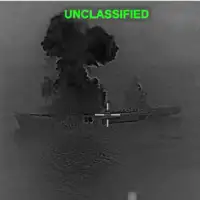 Iran 03 Nosac dronova Shahid Bagheri potopljen raketnim udarima