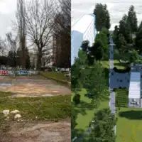 Radovi na rekonstrukciji parka na Trgu heroja u Opcini Novo Sarajevo